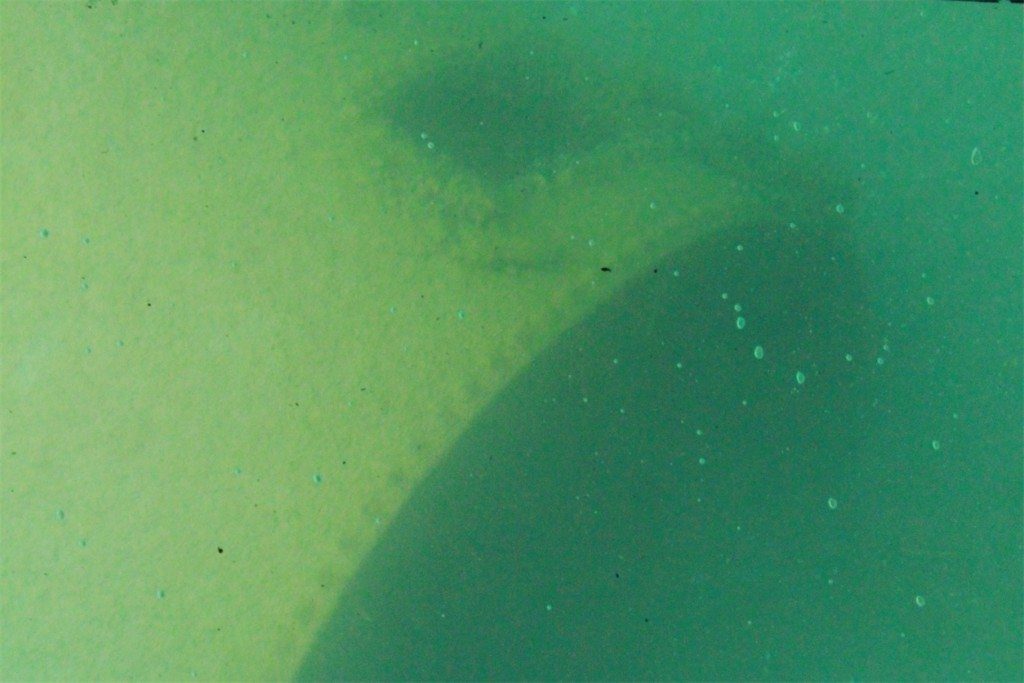 Large metal stack underwater in Thunder Bay