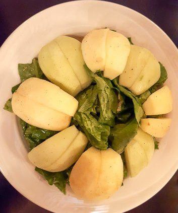 Apple and Pear Salad with home grown lettuce from Chena Hot Springs Greenhouse