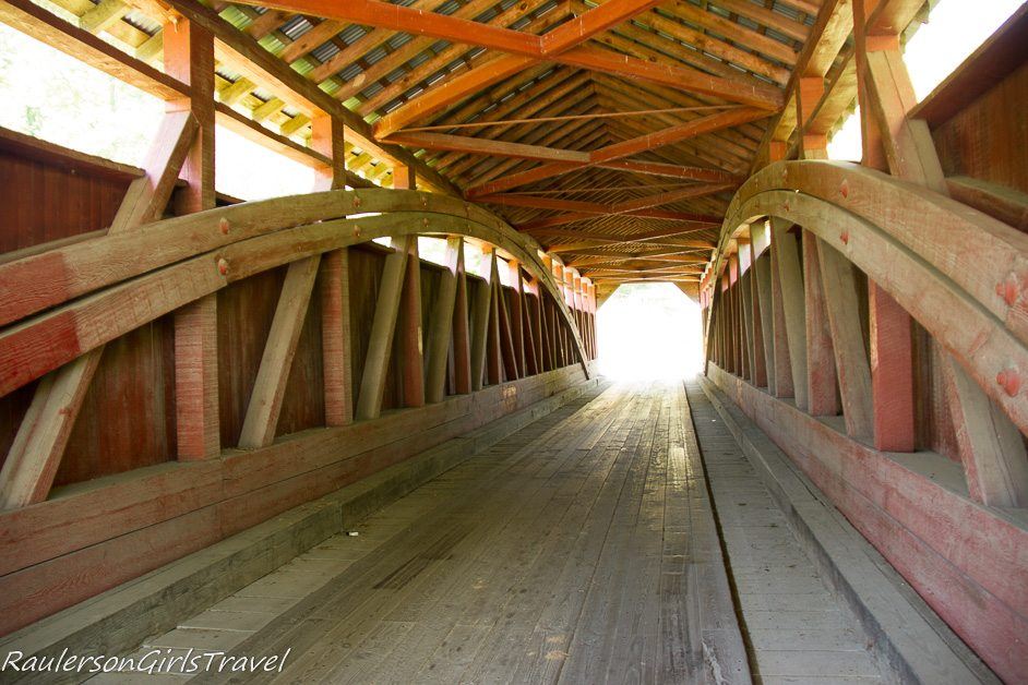 Inside view of Herline Covered Bridges of Bedford County