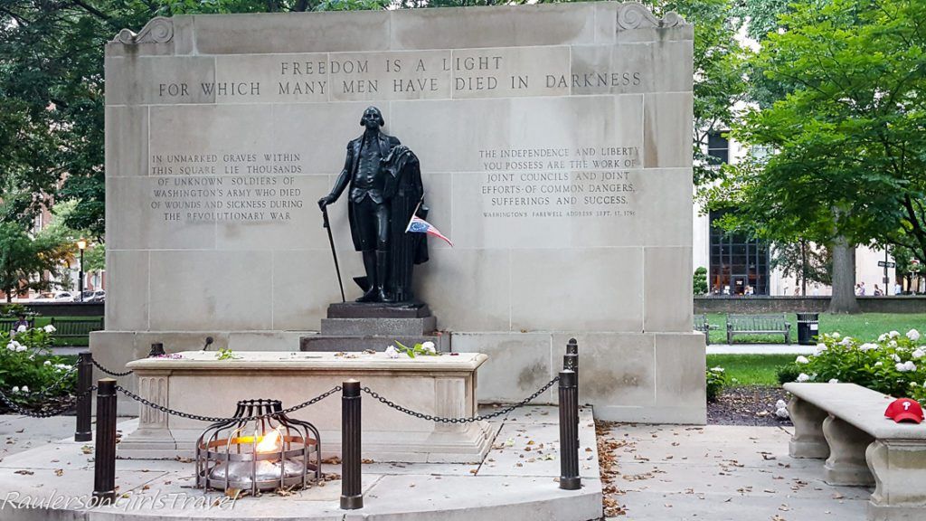 Washington Square Park Monument for buried Philadelphians