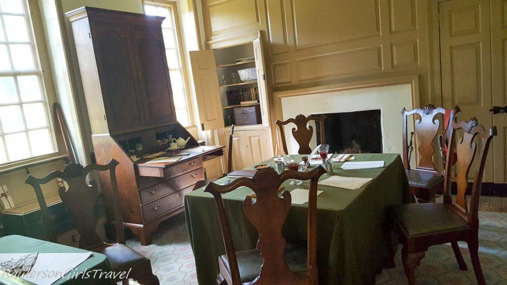 Washington's office at his Headquarters in Valley Forge