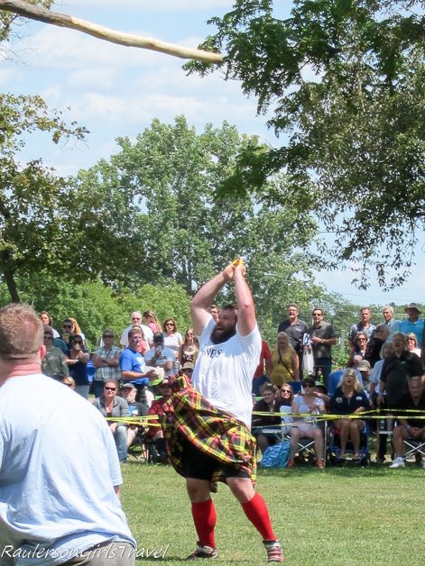 Letting go of the Cabor at the Highland Games