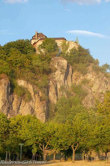 Hrad Kunětická at the top of the hill
