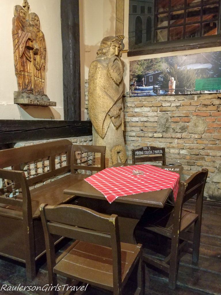 Table in the Entrance to Slovak Pub