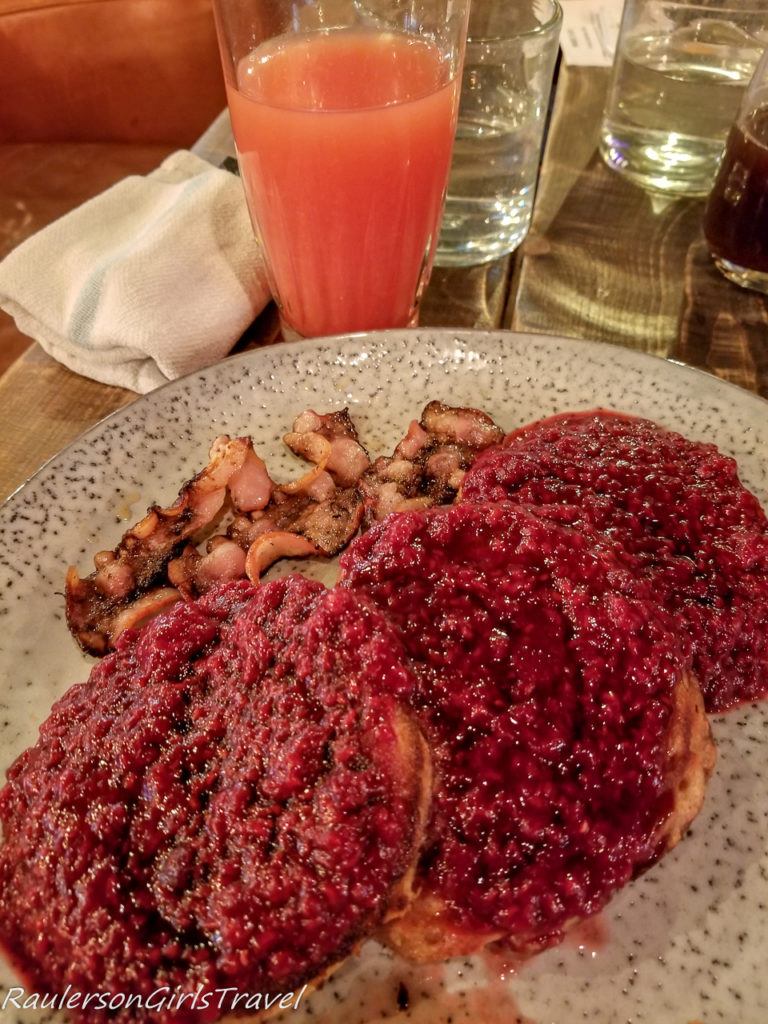 American Pancakes with Berry Compote at Urban House