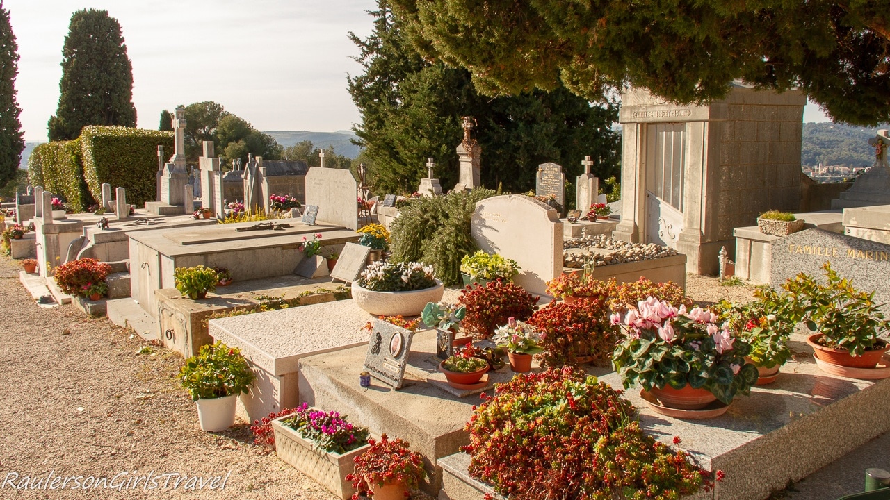 tombs in St. Paul de Vence cemetery