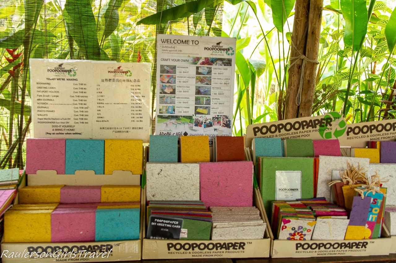 Elephant Poo Paper Products DIY station