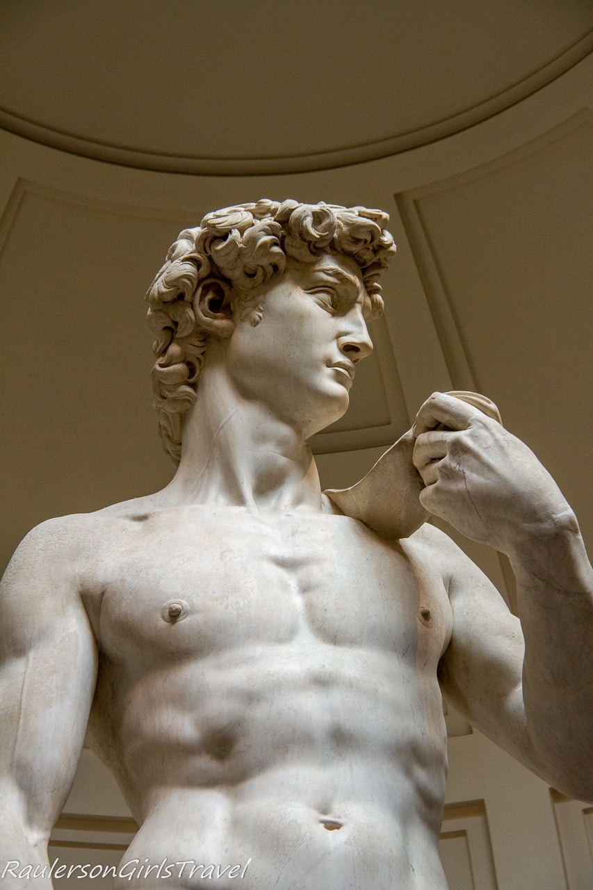 Close up of Michelangelo's David