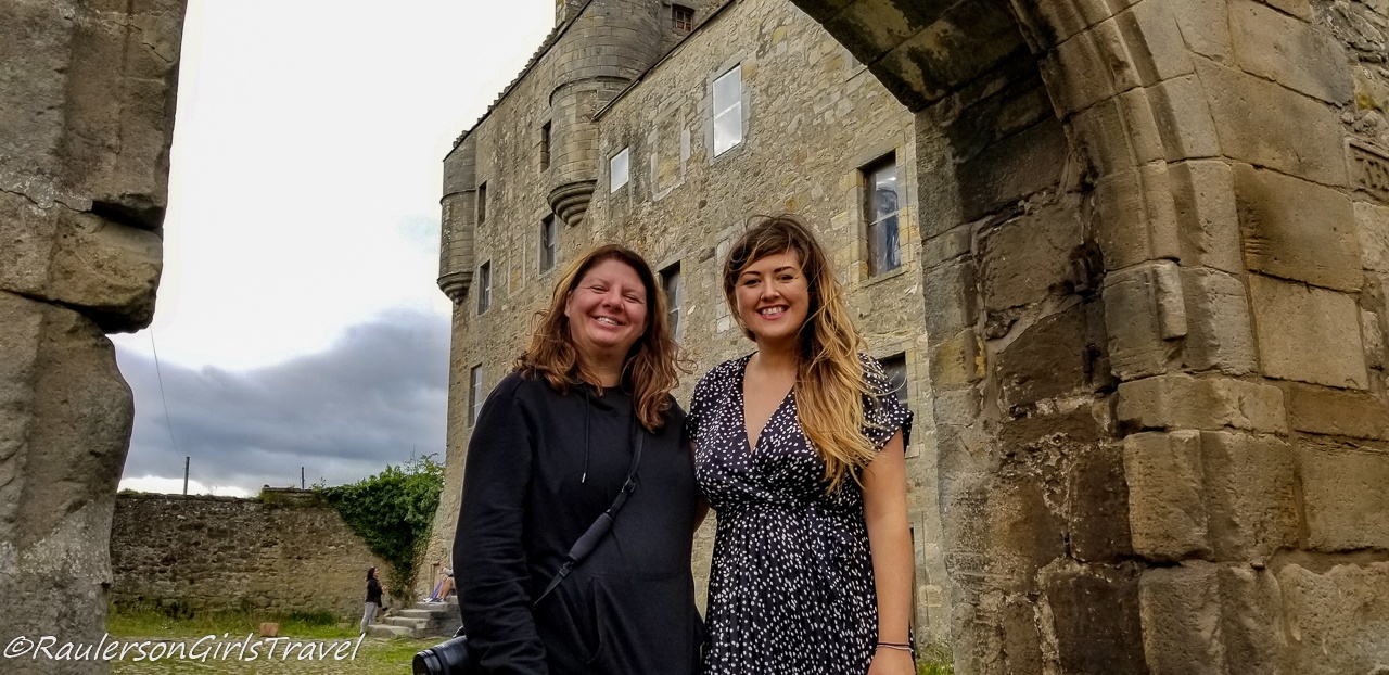 Laura and Heather at Midhope Castle