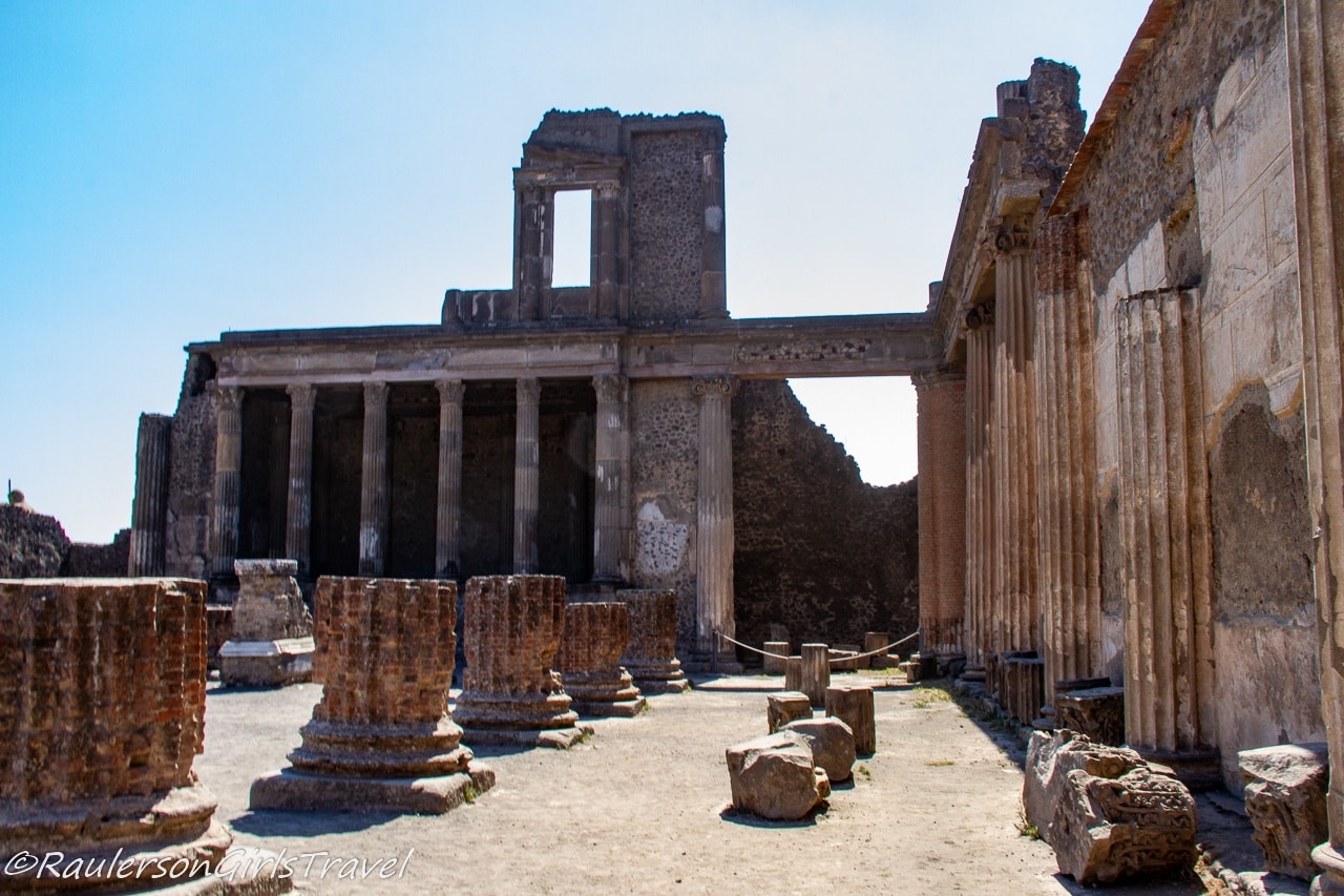 Basilica ruins in Pompeii