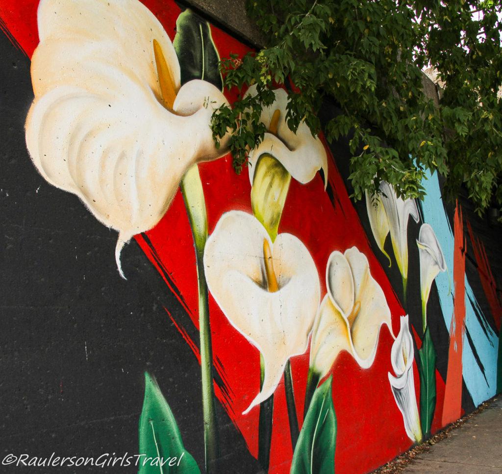 Calla Lilies Street Art in Southwest Detroit