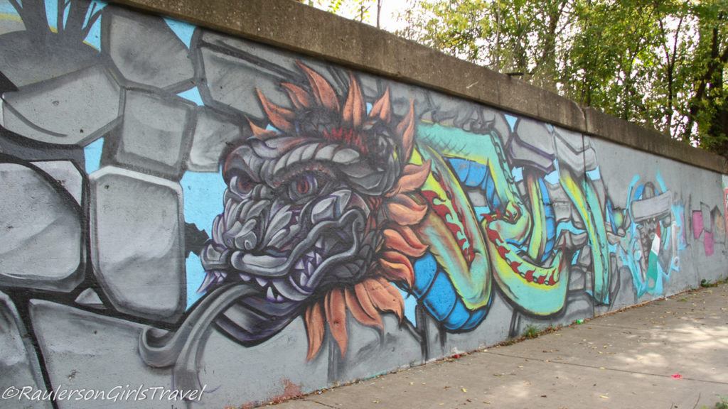 Street Art in Southwest Detroit - Dragon