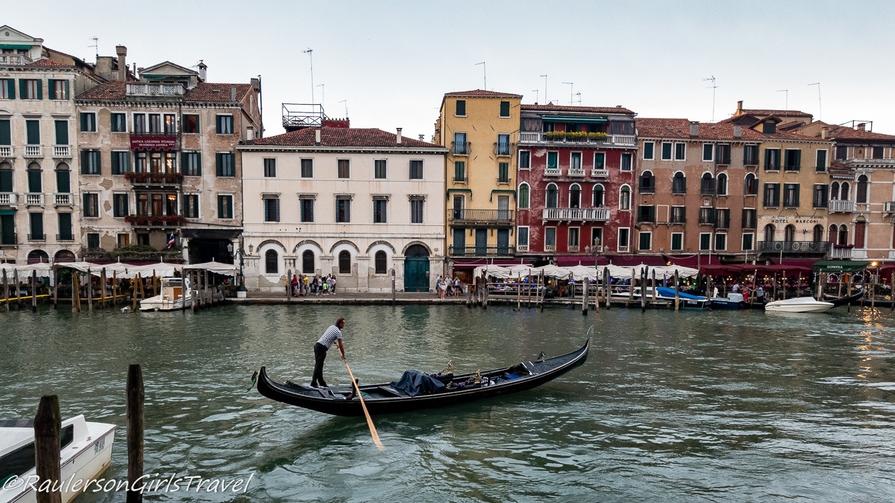 Gondolier on Venice Canal