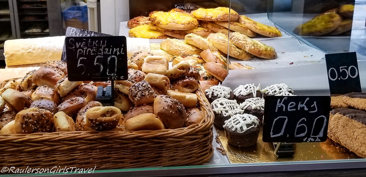 Pastry items at Riga Central Market