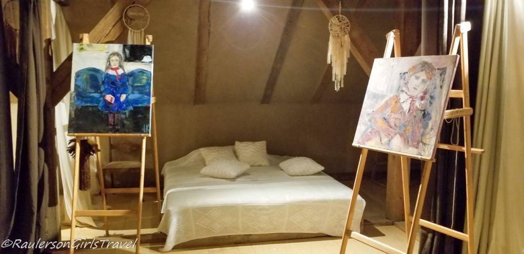 Room where artists stay in Abgunste Manor