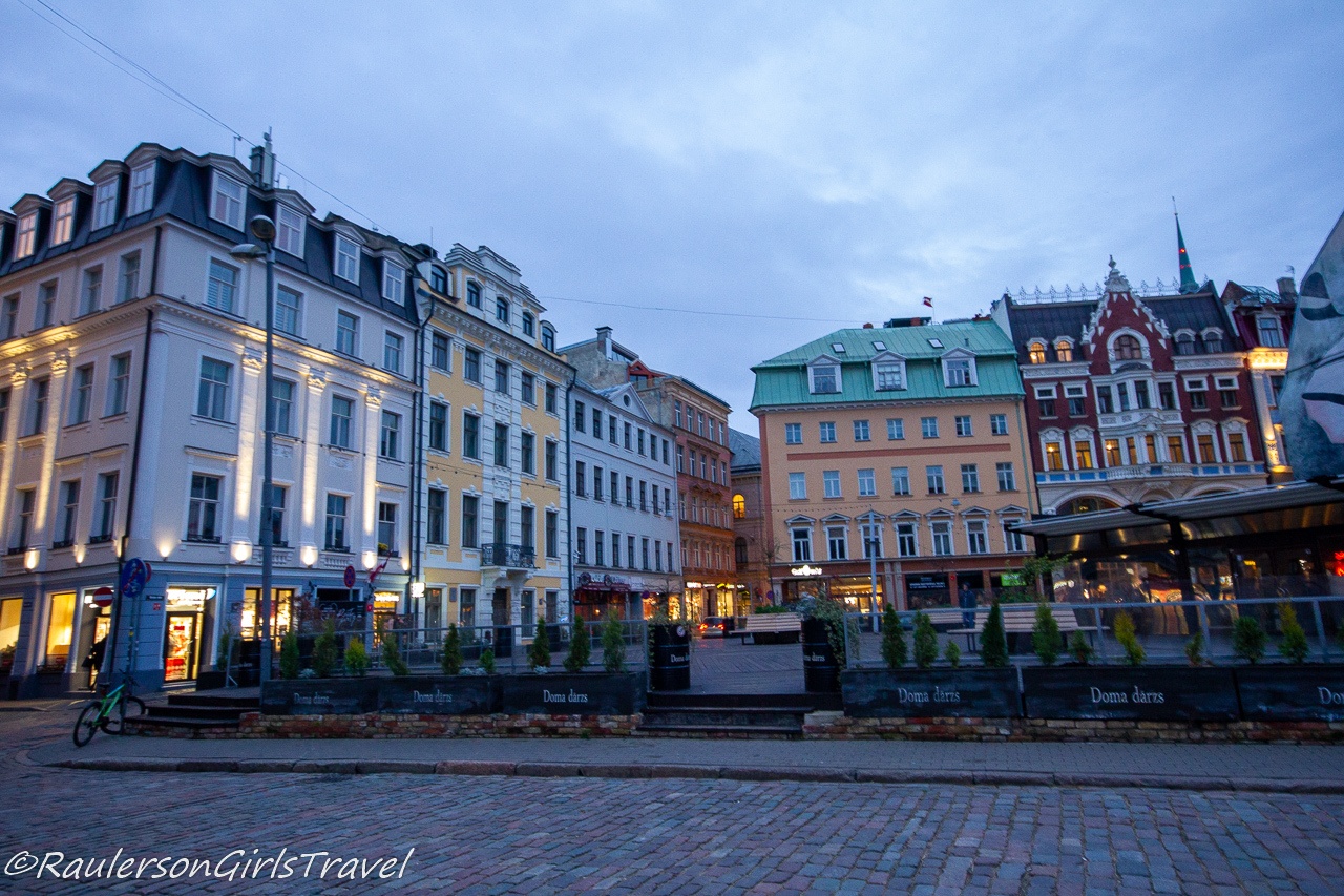 Old Town at night in Riga