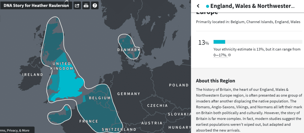 England, Wales, Scotland DNA results