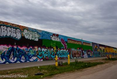 Street art on the St. Louis Graffiti Wall