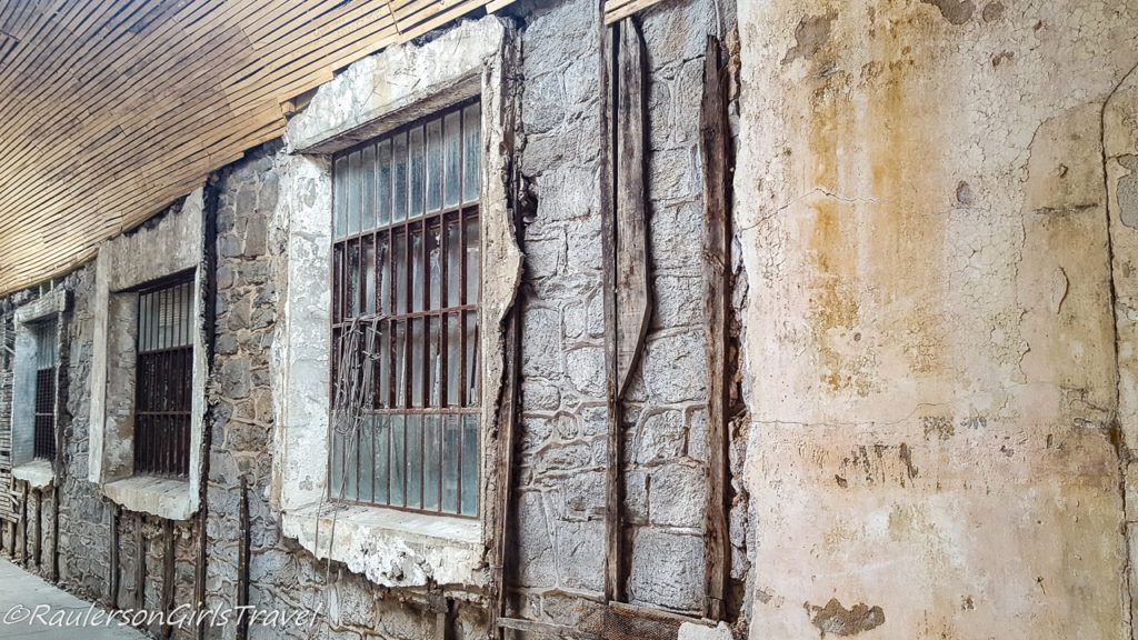 Cell block windows with bars