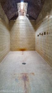 Empty shower room in the jail