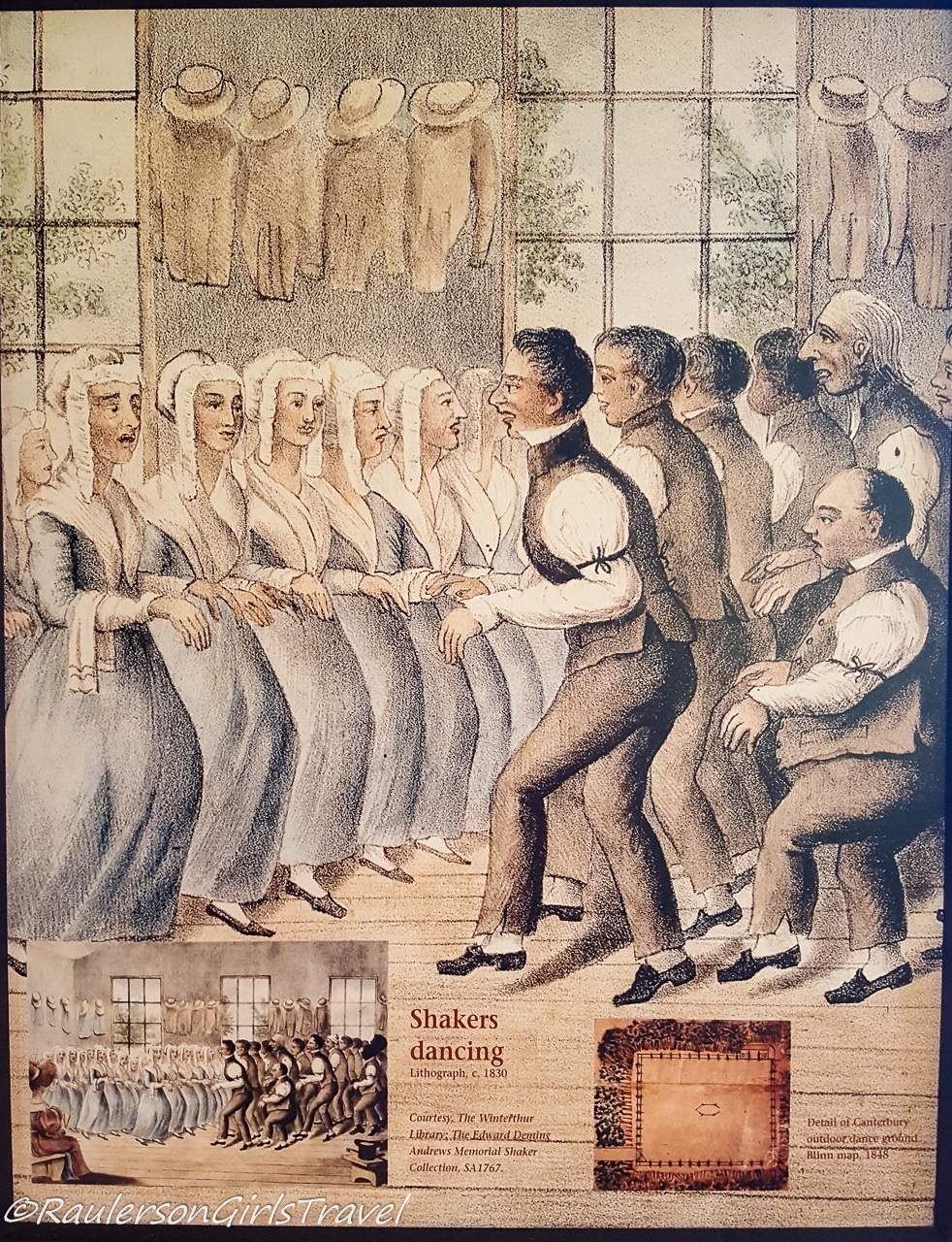 Picture of a Shaker Gathering at Canterbury Shaker Village