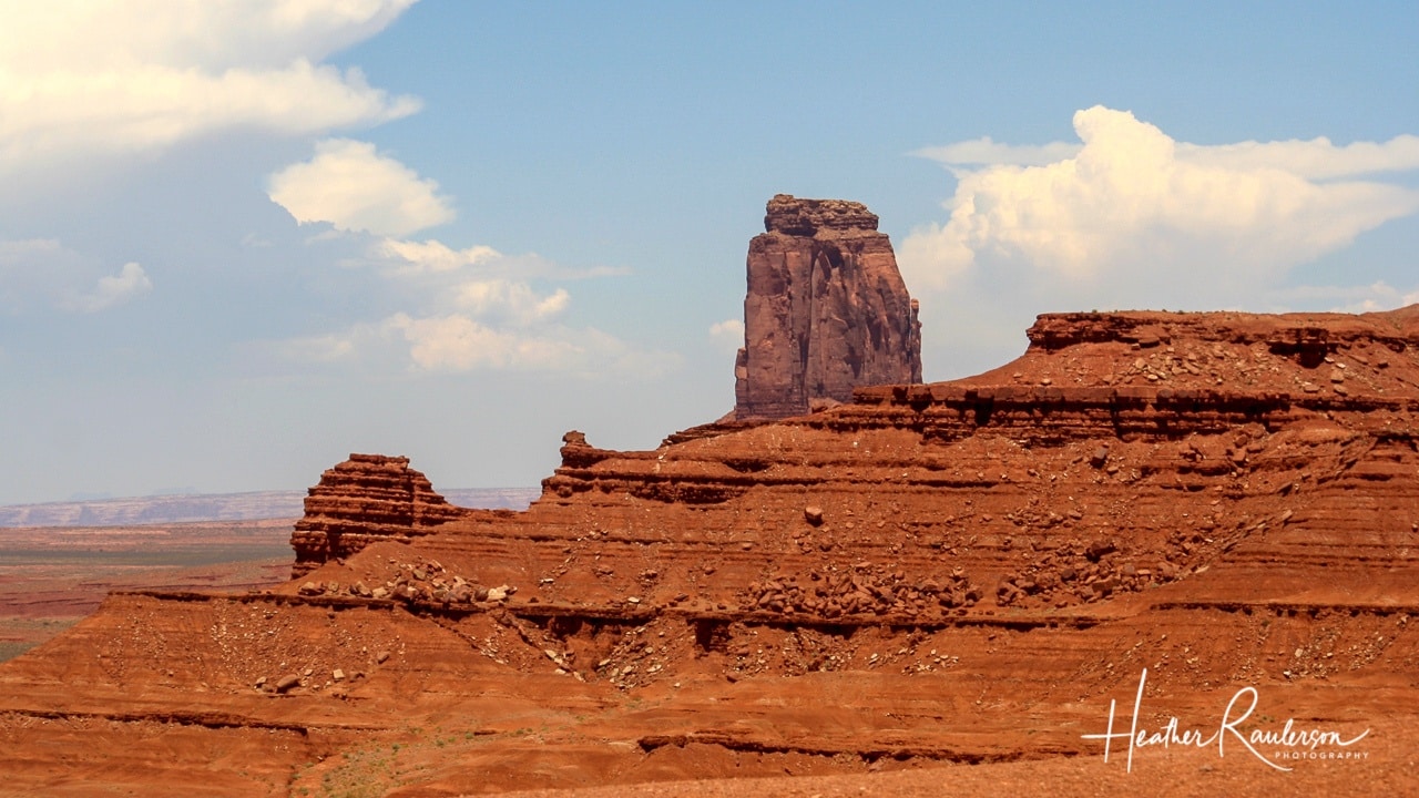 Partial landscape view of Monument Valley