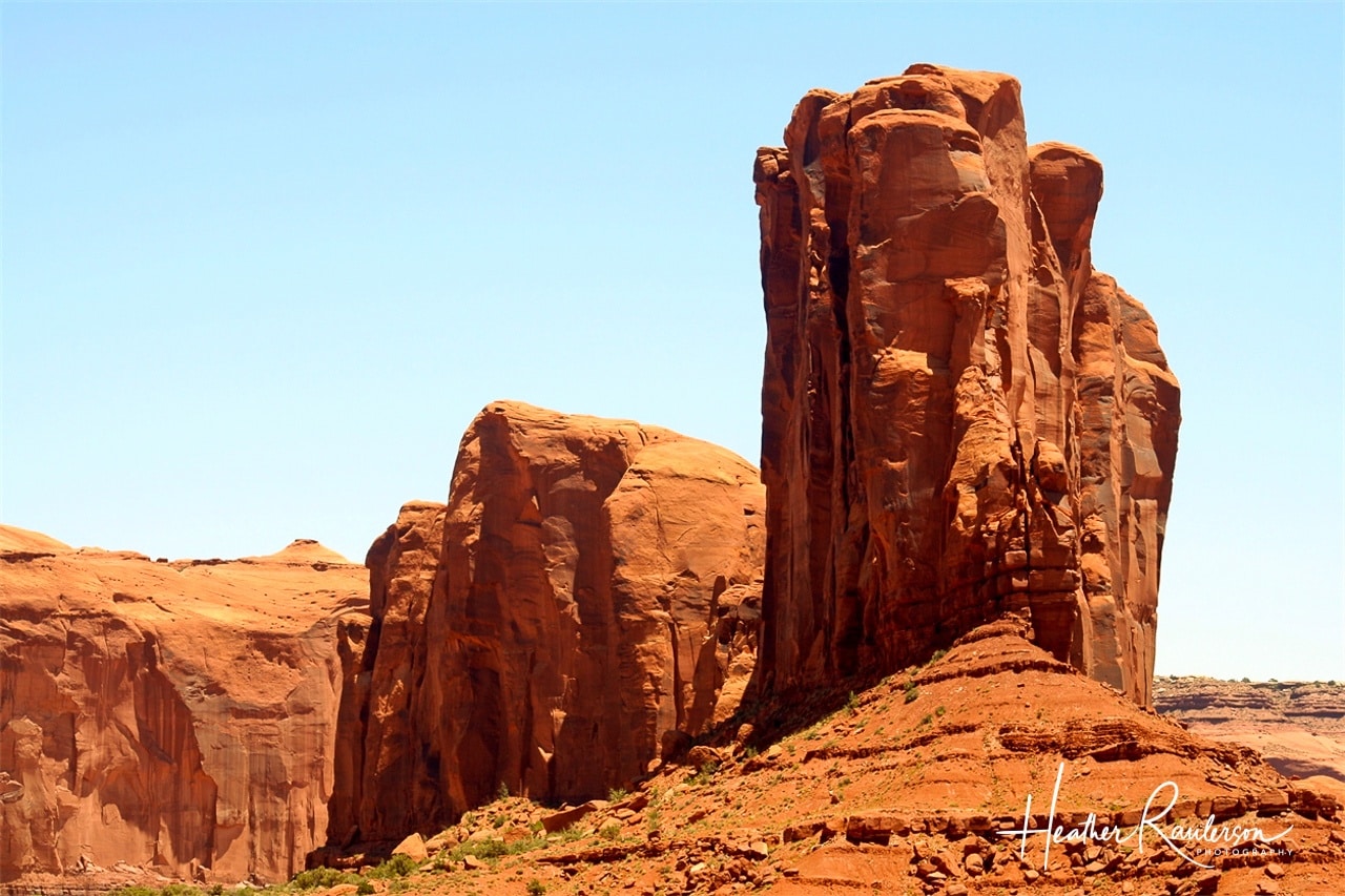 Sandstone rock formations in Monument Valley