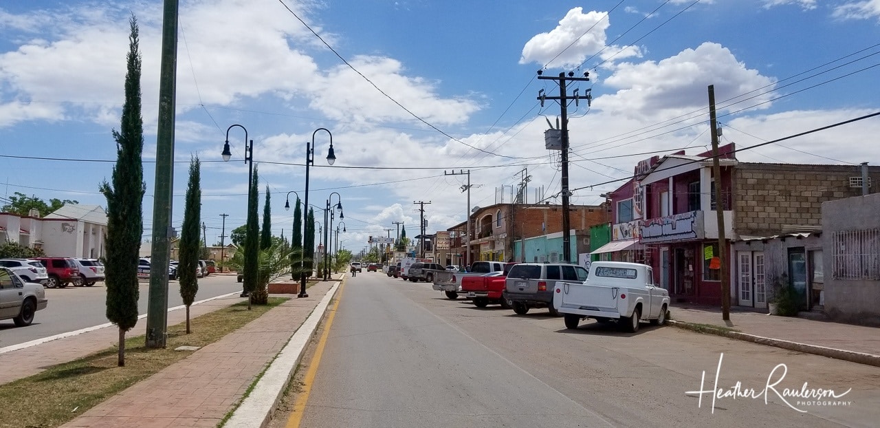 Main street in Naco, Mexico