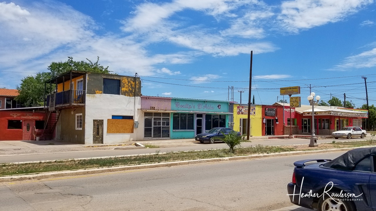 Colorful Buildings in Naco, Mexico