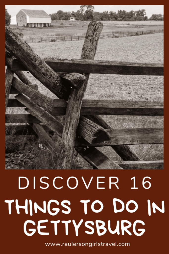 Things to do in Gettysburg Pinterest Pin