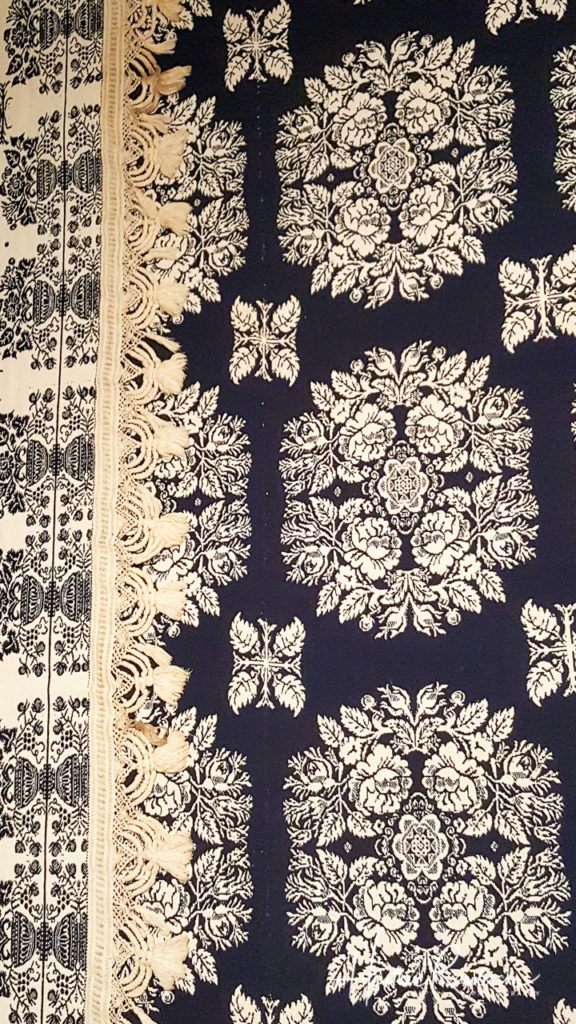 Close-up details of Hand Sewn Quilts at the Shelburne Museum