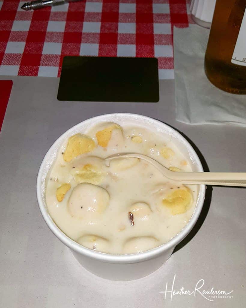 Clam Chowder at Fosters Clambake