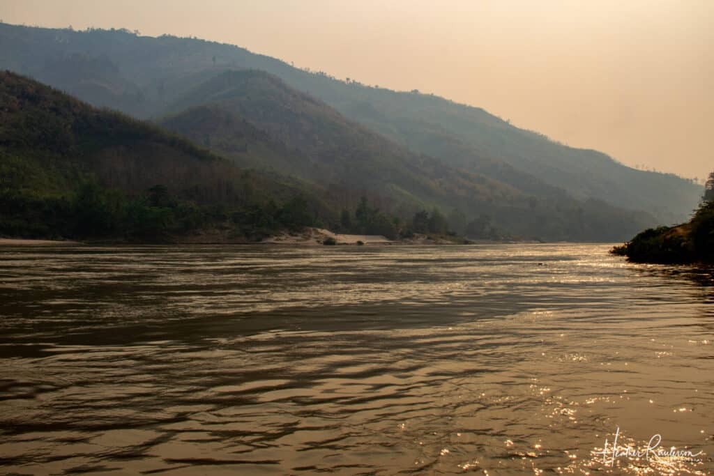 Hazy morning on the Mekong River