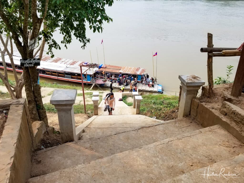 Steps leading to Luang Prabang from the Mekong River