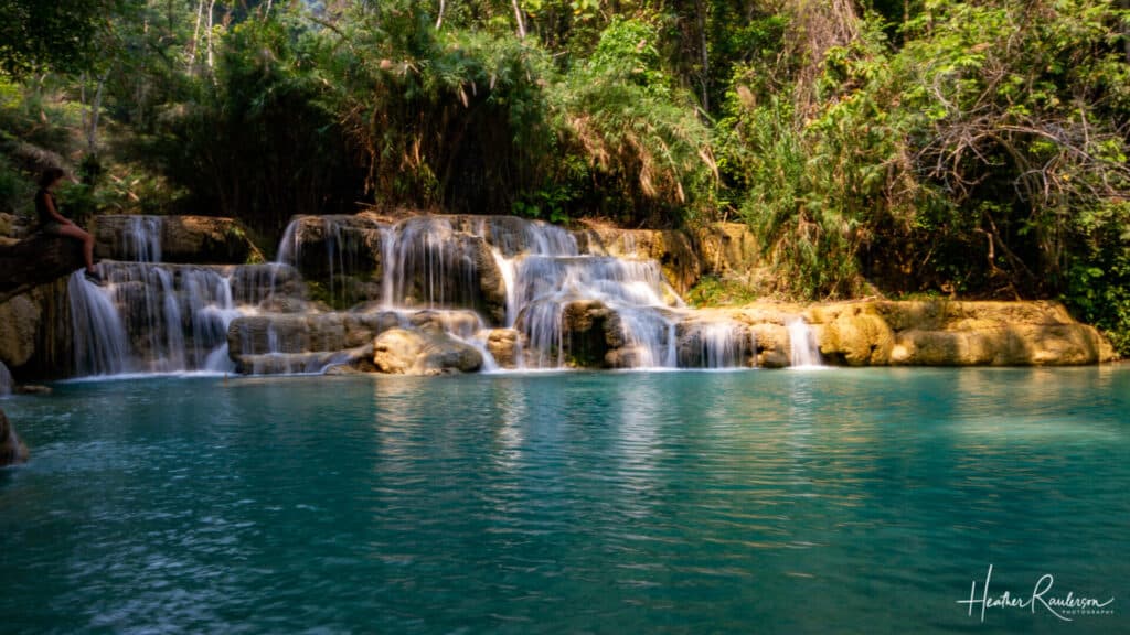 Blue waters at Kuang Si Falls