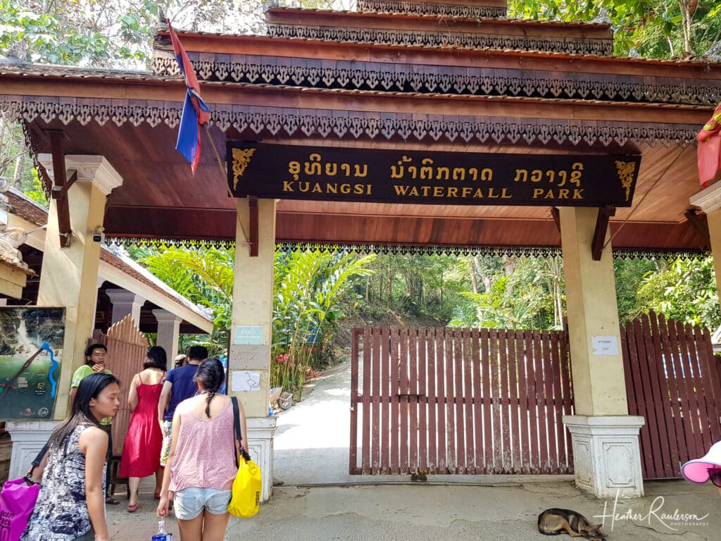 Entrance to Kuang Si Waterfall Park
