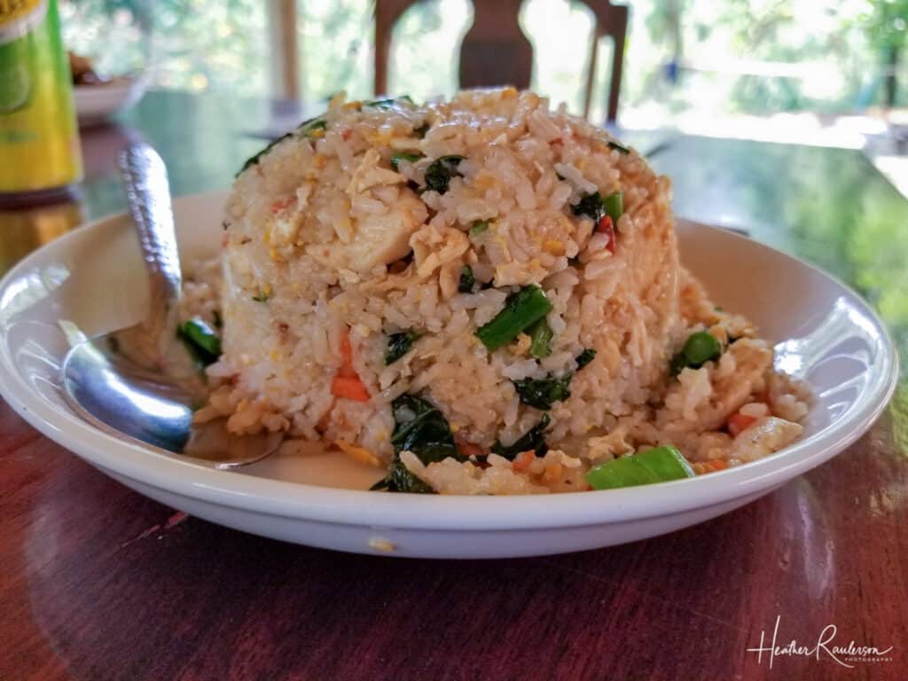 Chicken Fried Rice at Kuang Si Falls Restaurant