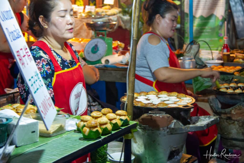 Little pancakes sold at the Luang Prabang Night Market