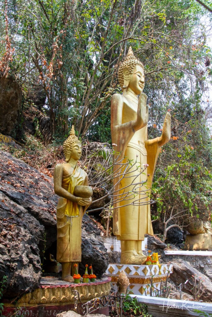 Buddha with Extended Palms on Mount Phousi in Luang Prabang, Laos