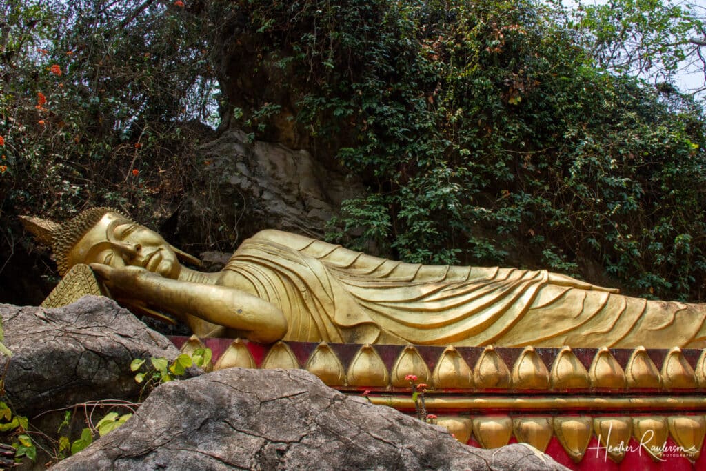 Reclining Buddha Represents Nirvana on Mount Phousi in Luang Prabang, Laos
