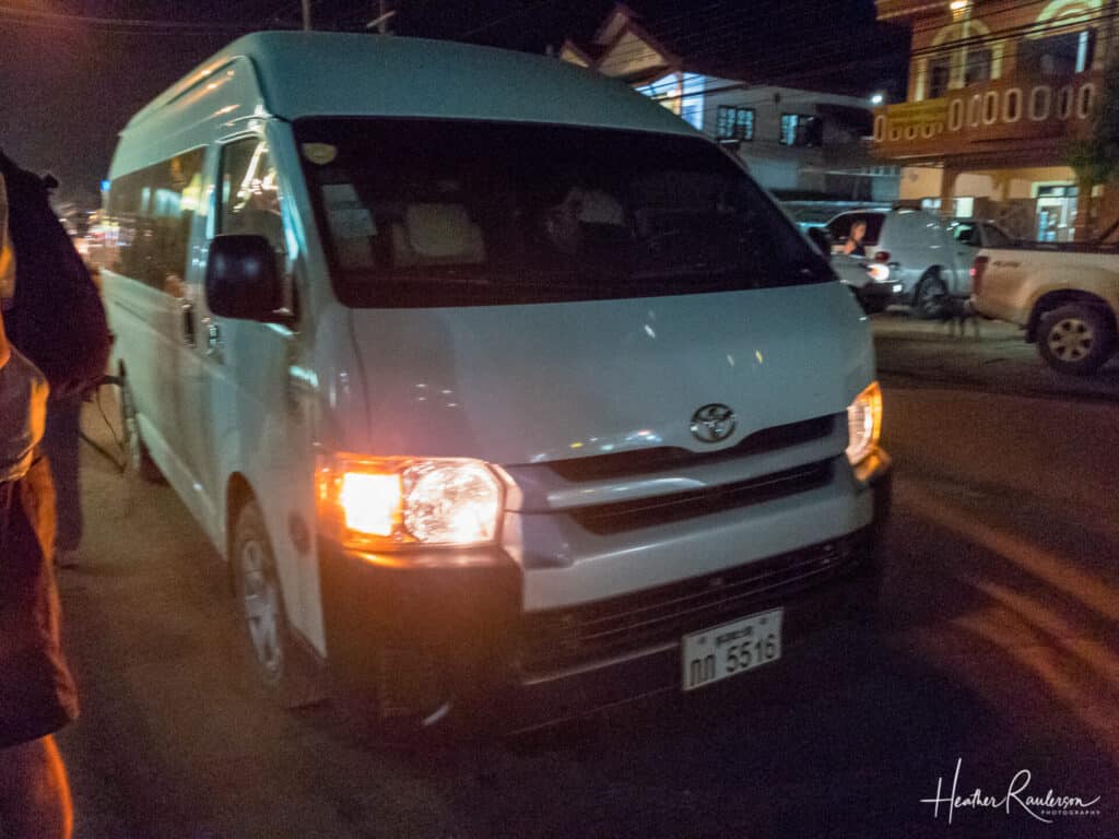 Minivan shuttle from Luang Prabang to Vang Vieng