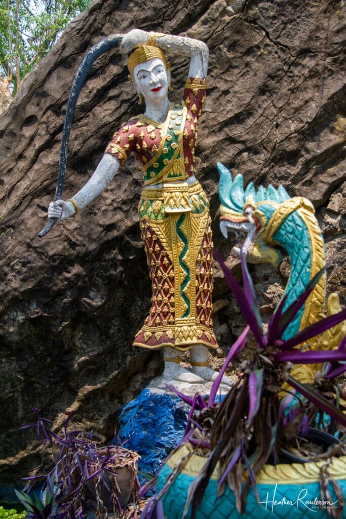 Colorful statue on Mount Phousi