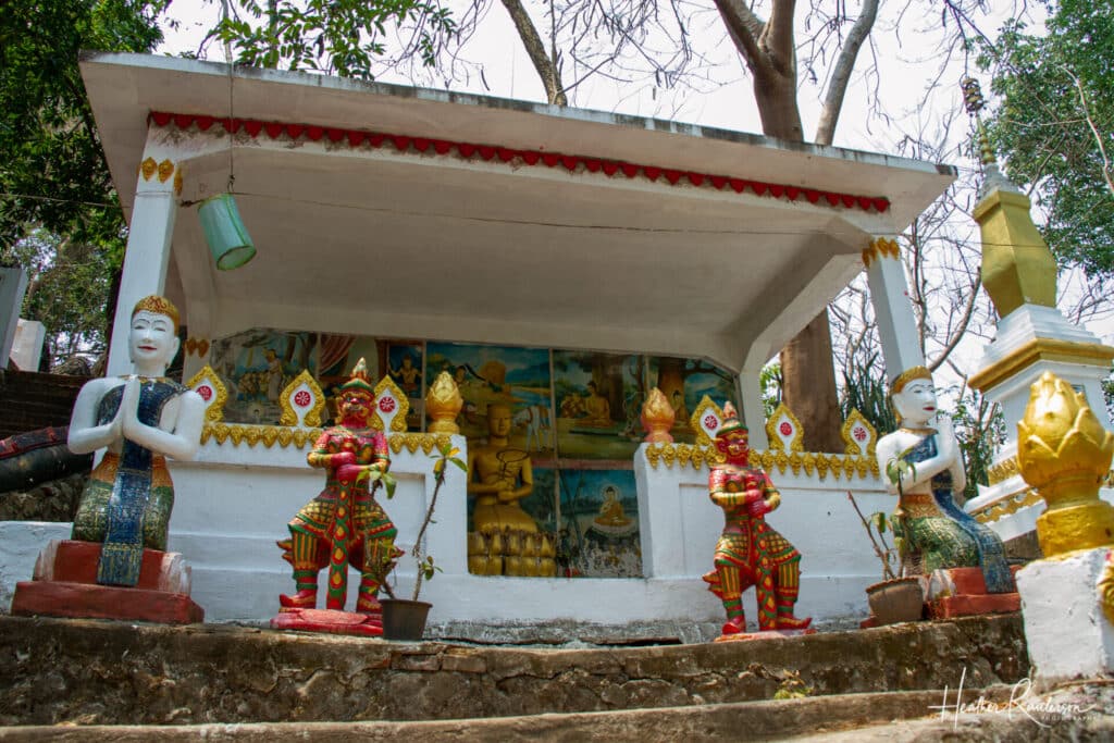 Small Buddha temple on Mount Phousi
