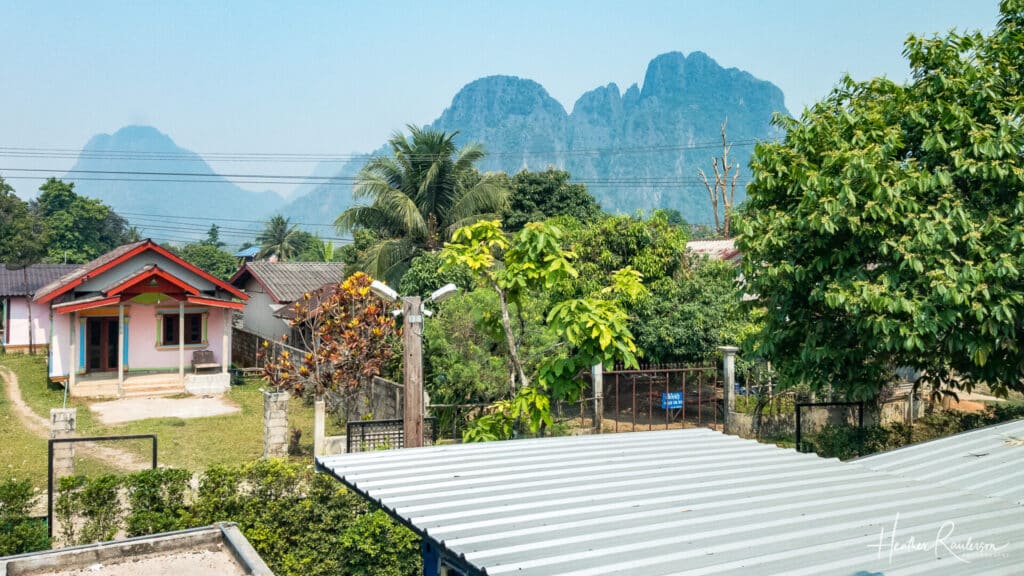 View of Vang Vieng from Kong Resort