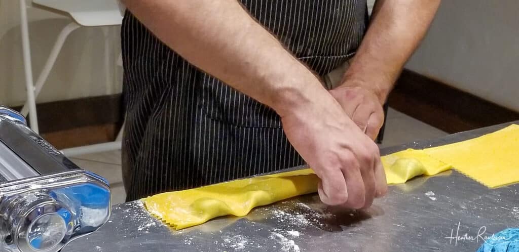 Separating the Ravioli with Thumb Indents