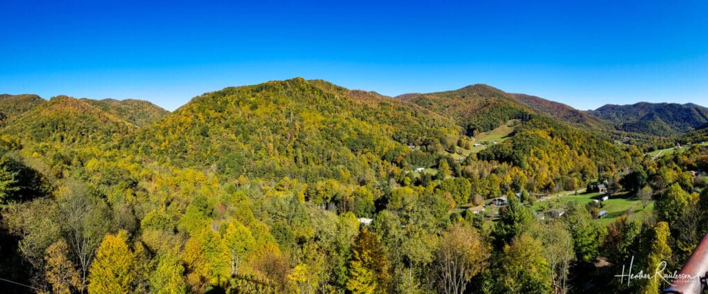 View of Maggie Valley from the Observation Deck at Soco Crafts