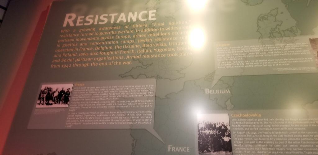 Jewish Resistance Exhibit in the Holocaust Memorial Center