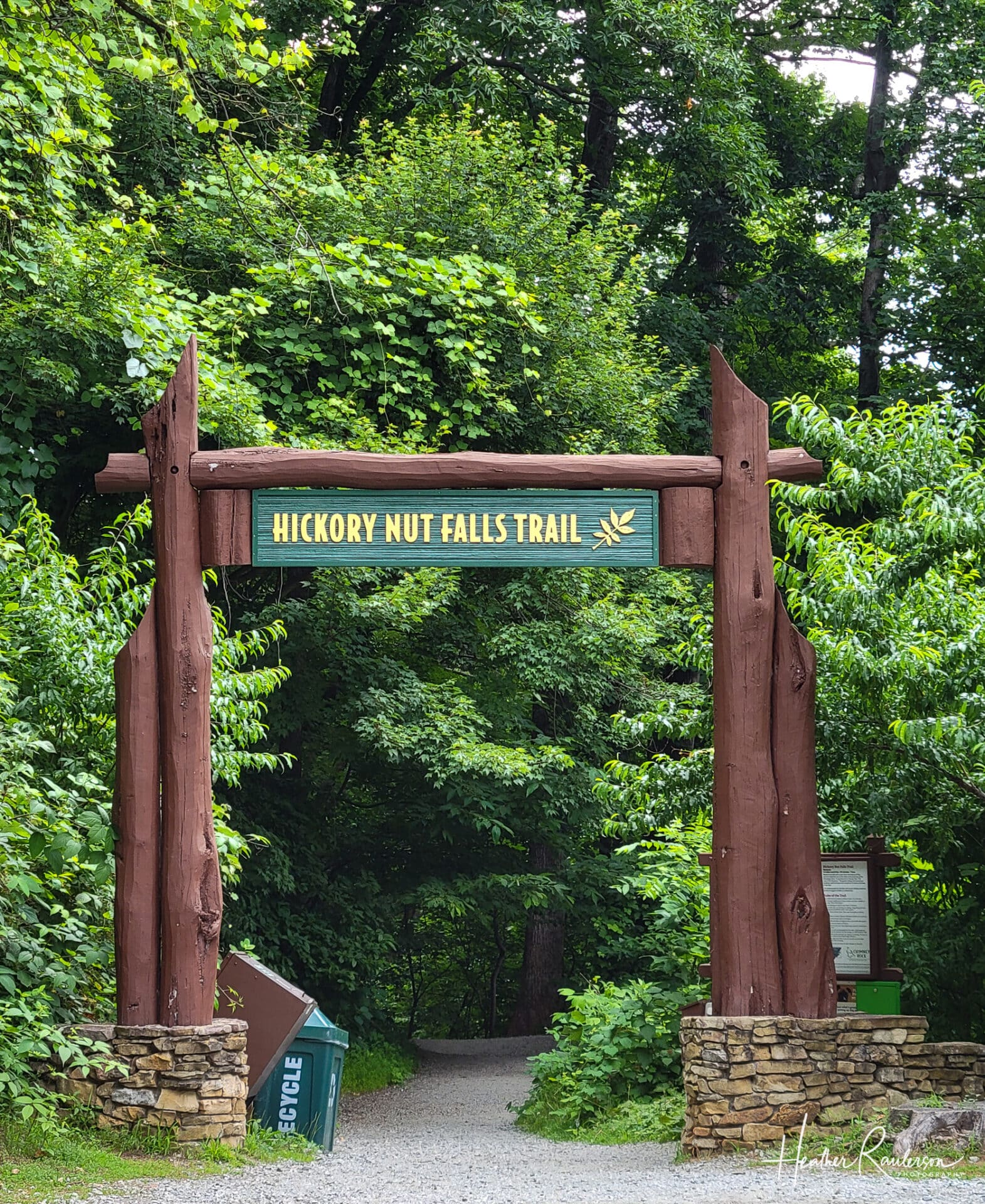 Hickory Nut Falls Trail Entrance