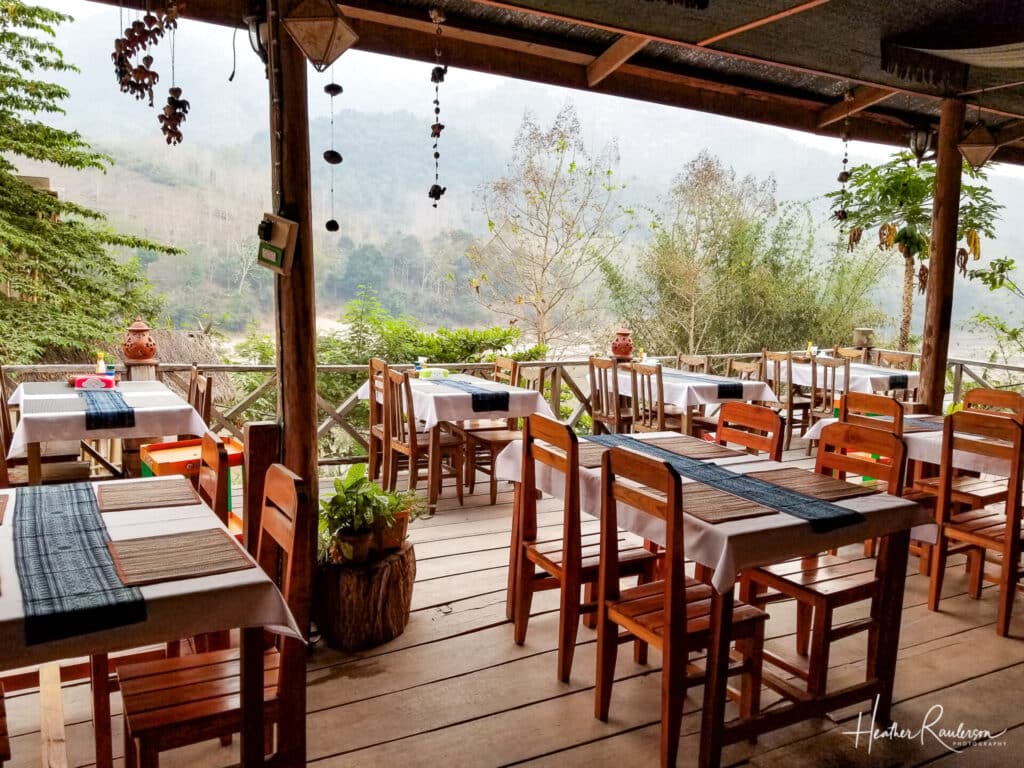 Dining area at the BKC Villa in Pakbeng